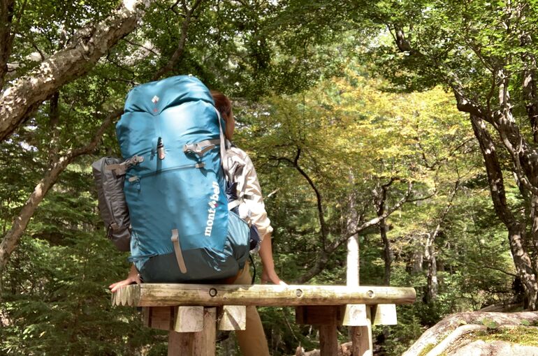 テント泊装備のリュック